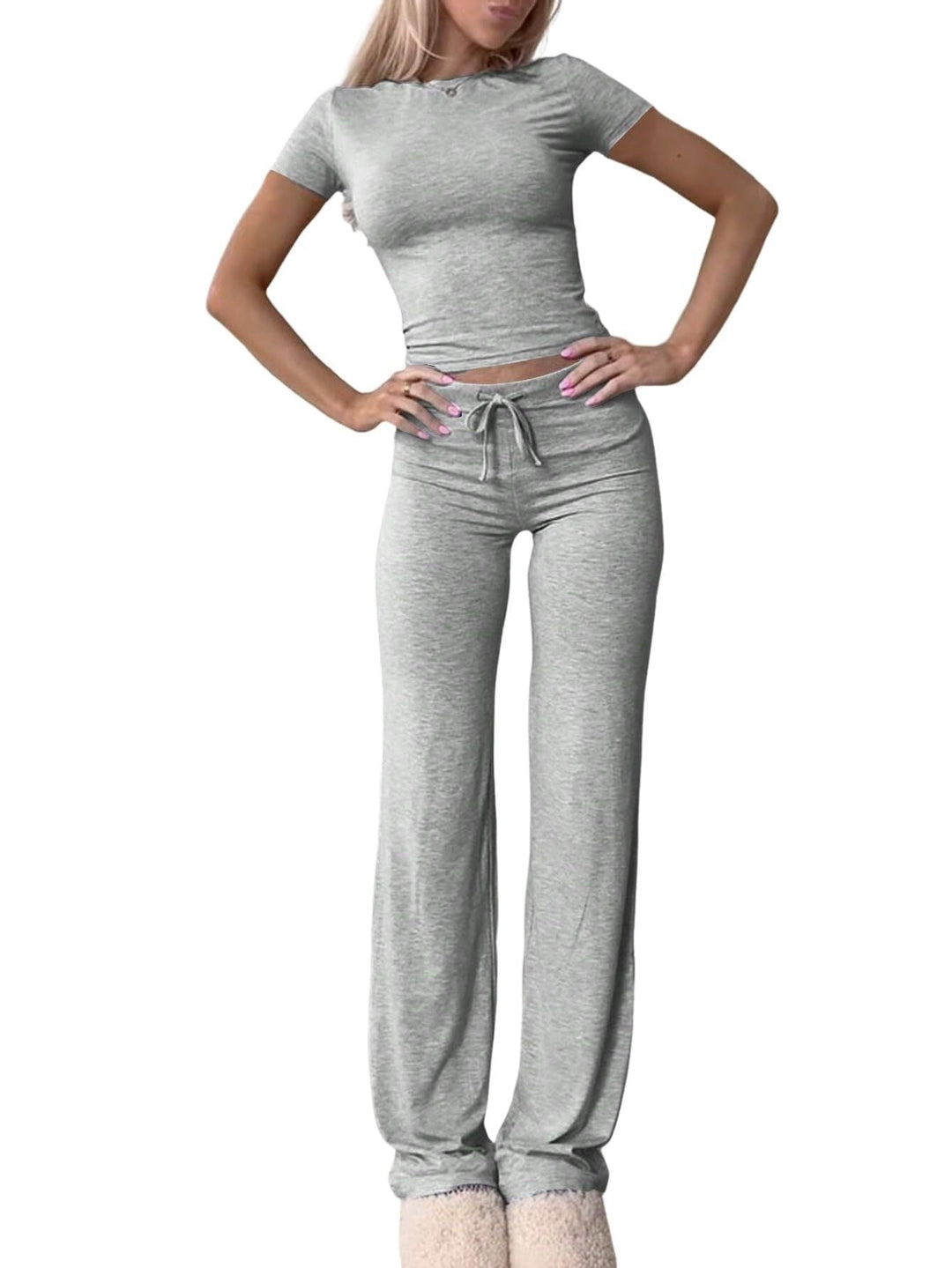 Stilla | Sporty-Set Casual Top Lange Bukser Sæt