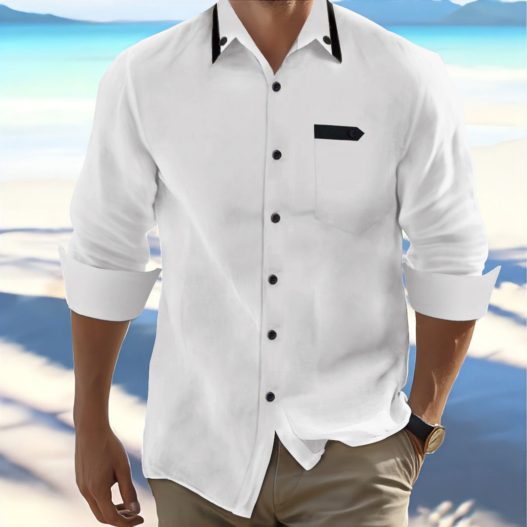 Herrer Fritid Button-Up Skjorte Stilla