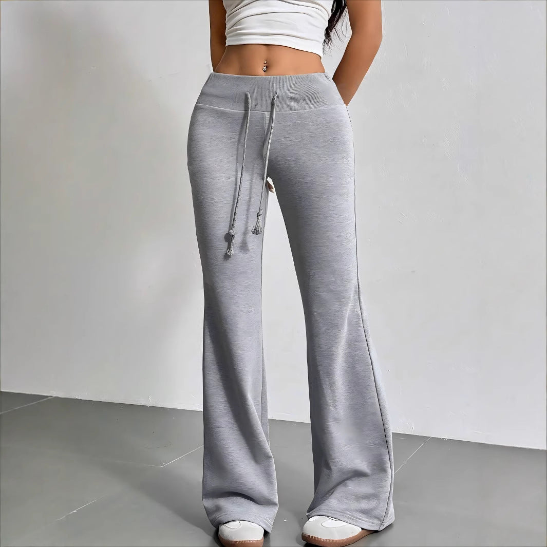 Dame brede Sweatpants med elastisk talje og snor Stilla