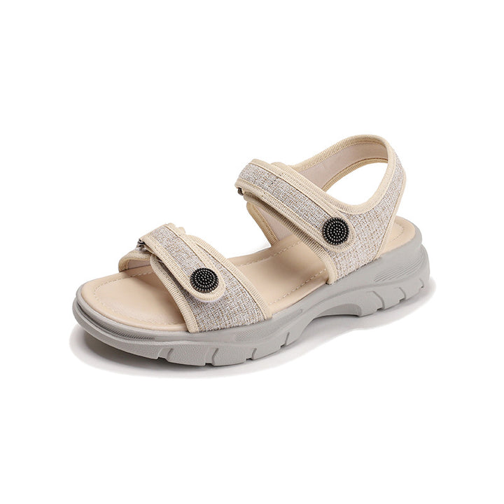 Dame komfort sandaler med justerbar velcro og skridsikker sål Stilla