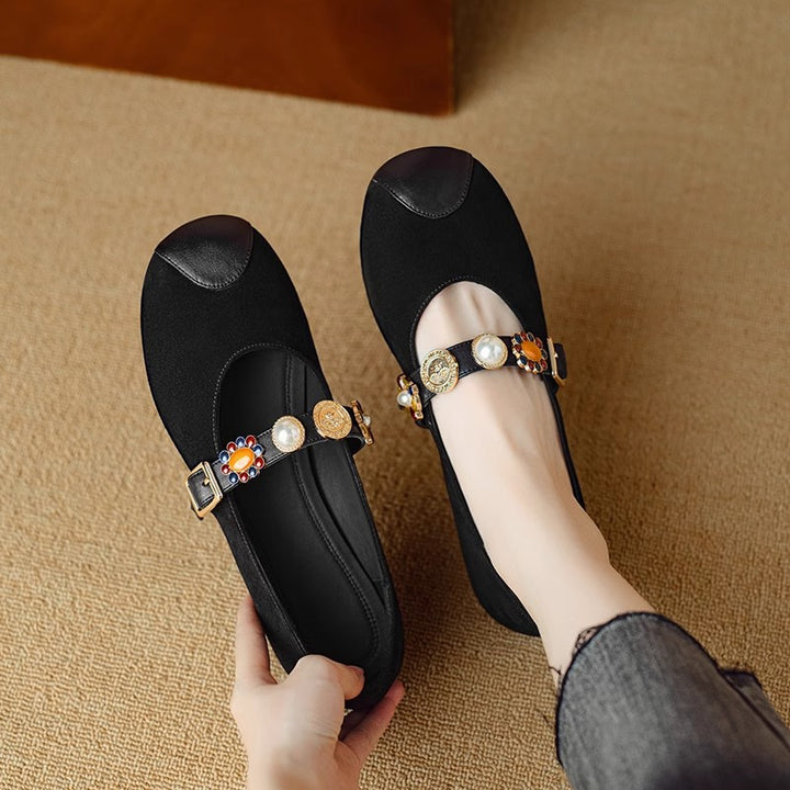 Femme Dekorative Mary Jane Flats Stilla