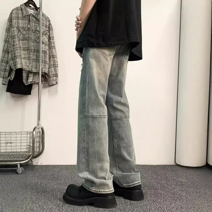 Herrer Mode Vintage-jeans med destroyed-detaljer og komfortabel pasform Stilla