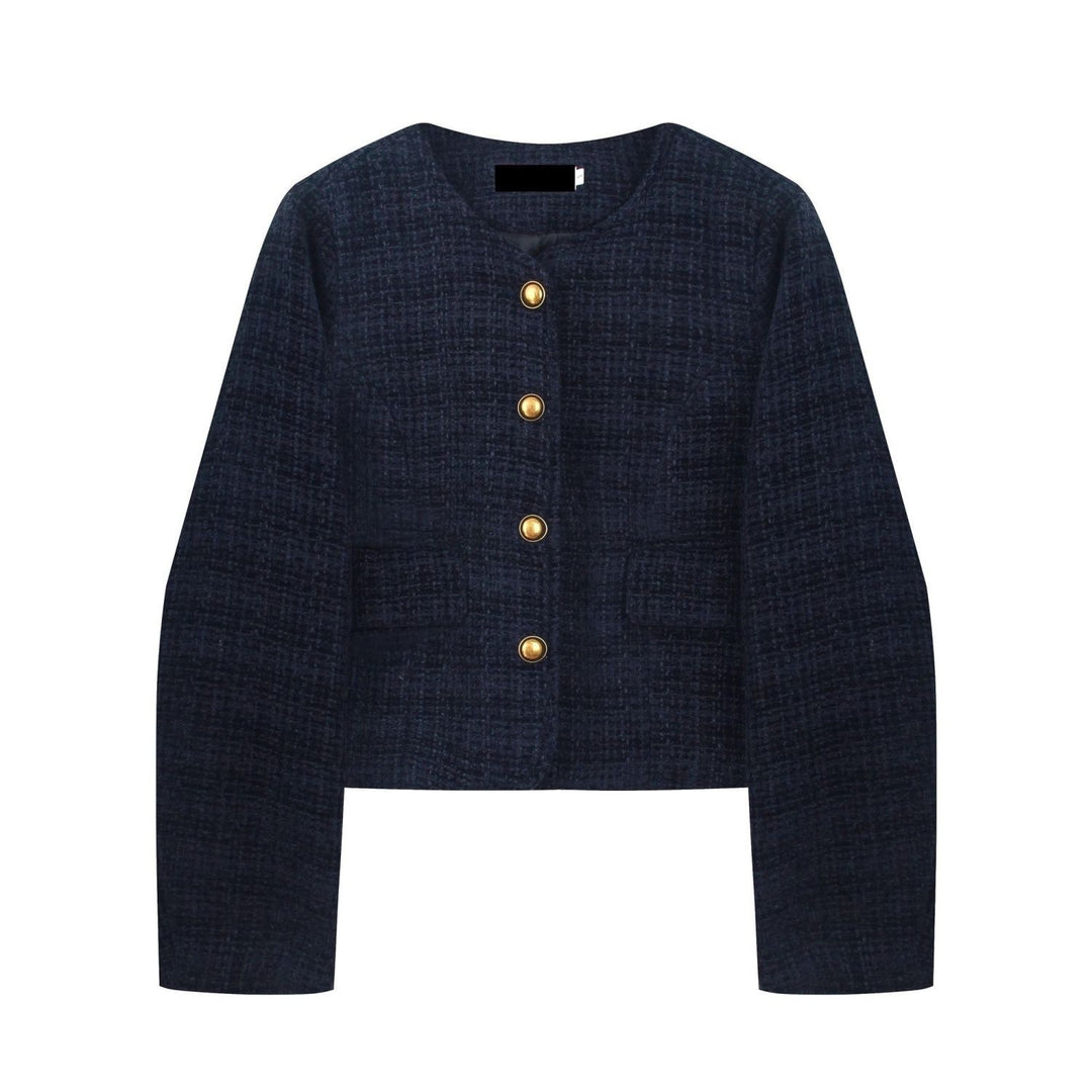 Kvindernes cropped blazer med guld knapper Stilla