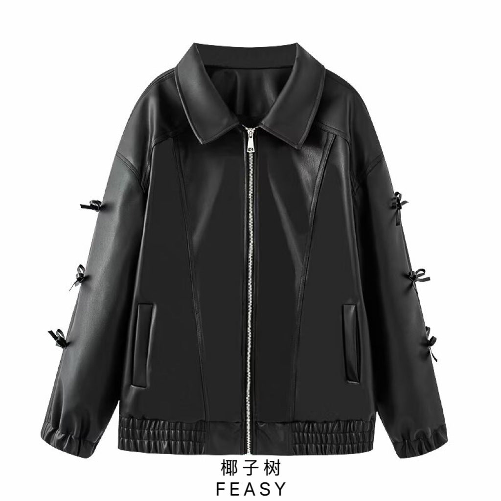 Femme Chic Fauxlæder Utility Jakke Stilla