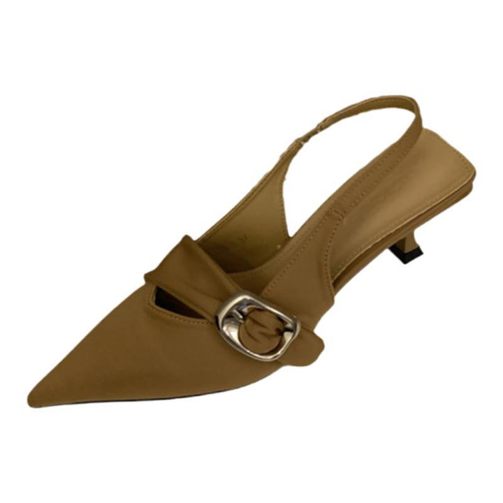 Dame elegante spidse Slingback-Mules med spændeaccent Stilla