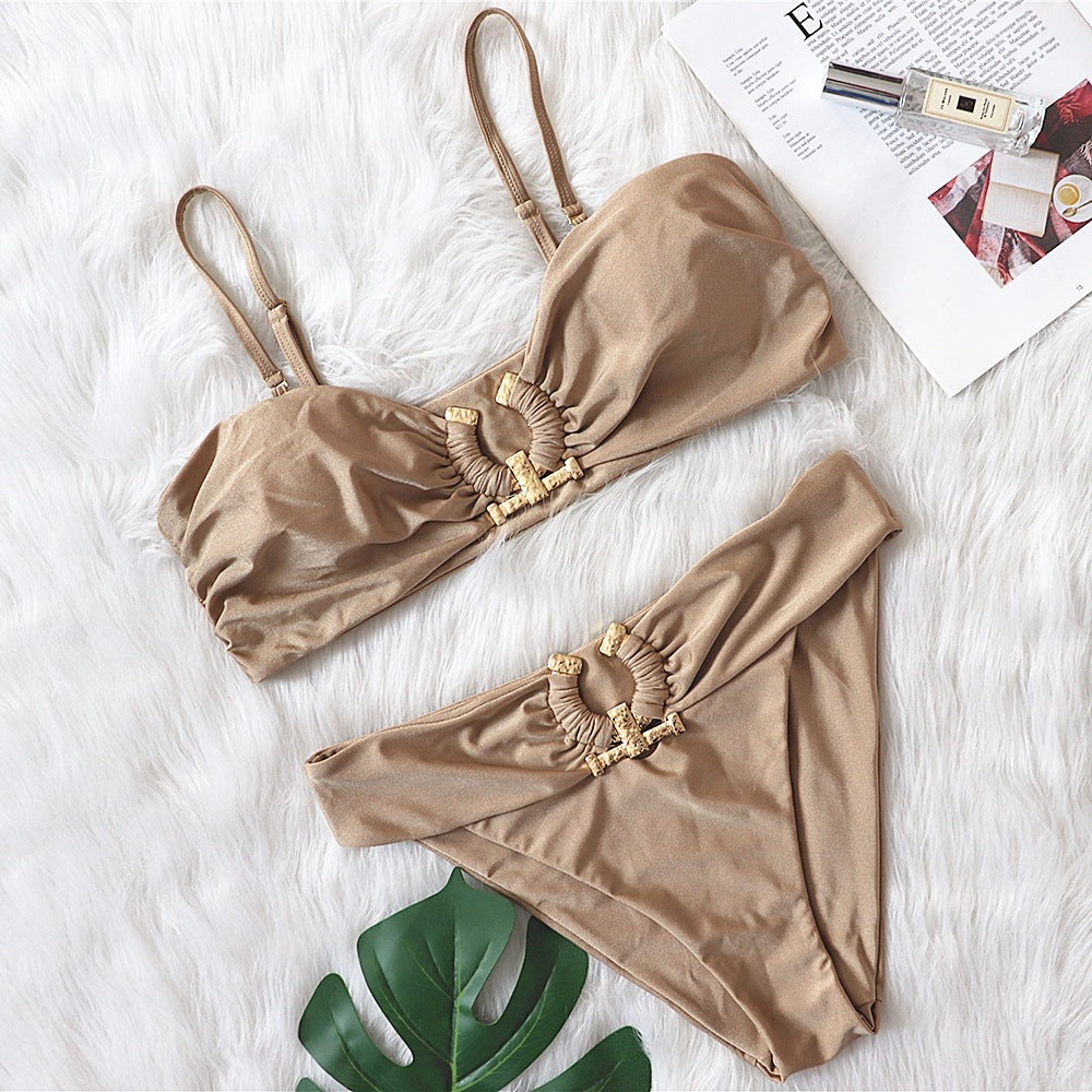 Dame Exotisk Print Bralette Bikini Sæt Stilla