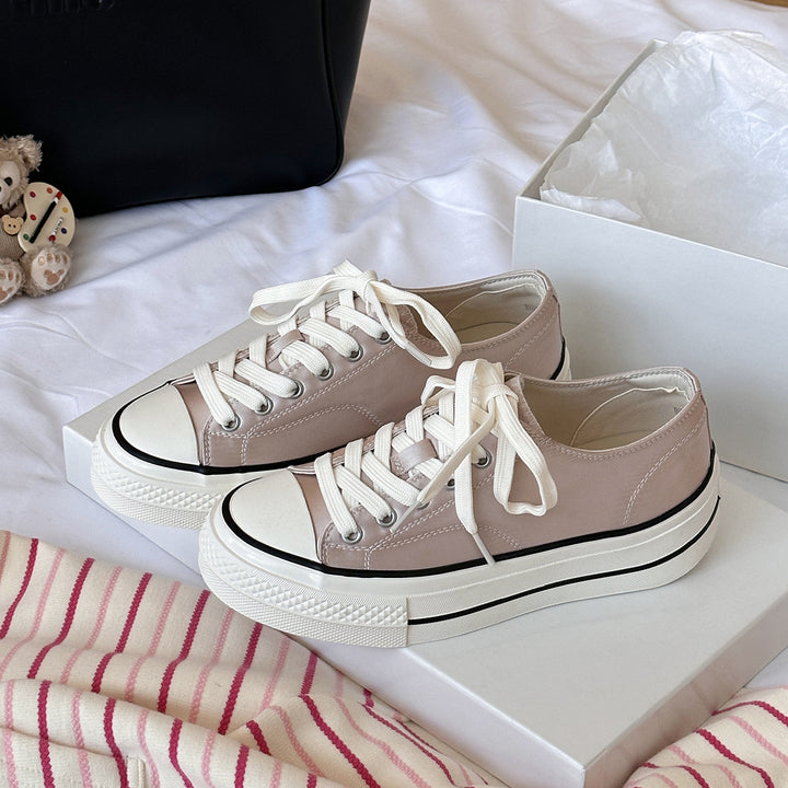 Femme Plattform Fritid Snørebånd Sneakers Stilla