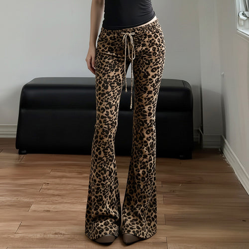 Dame Flared Leopardmønster Bukser Skovae