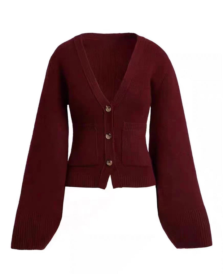 Femme Chunky Strikcardigan med elegant knapdetalje Stilla