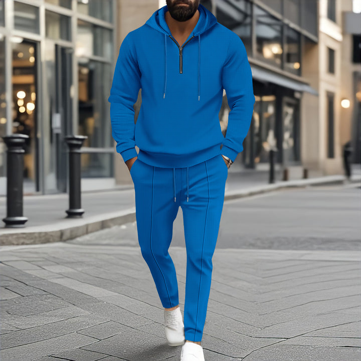 Herrer Sporty Hoodie sæt med funktionel lynlås og åndbart materiale Stilla