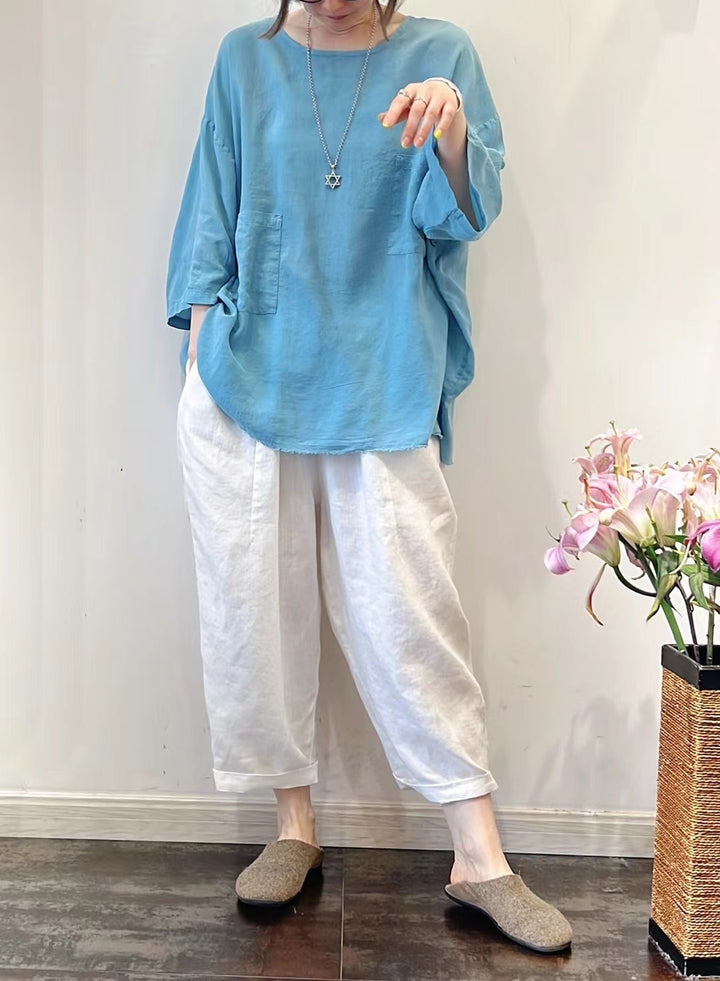 Dame Oversized Lommer Tunika Top Stilla