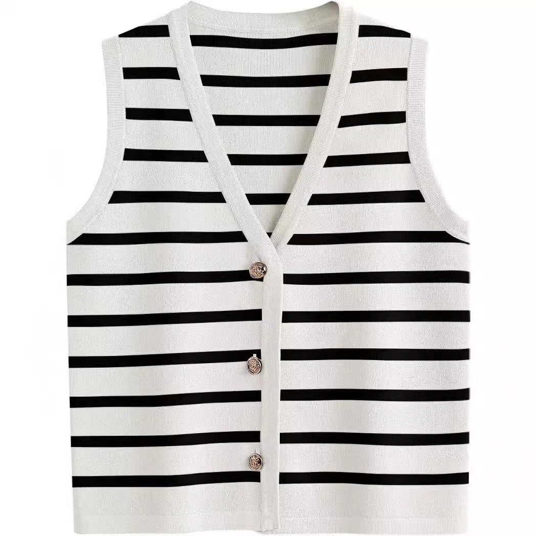 Dame stribet cardigan Stilla