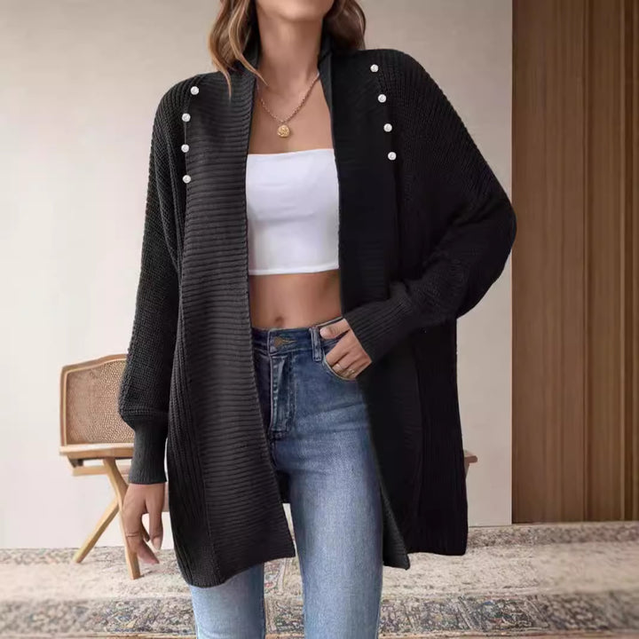 Kvinders cardigan med perleknappede knapper og elegant design Stilla
