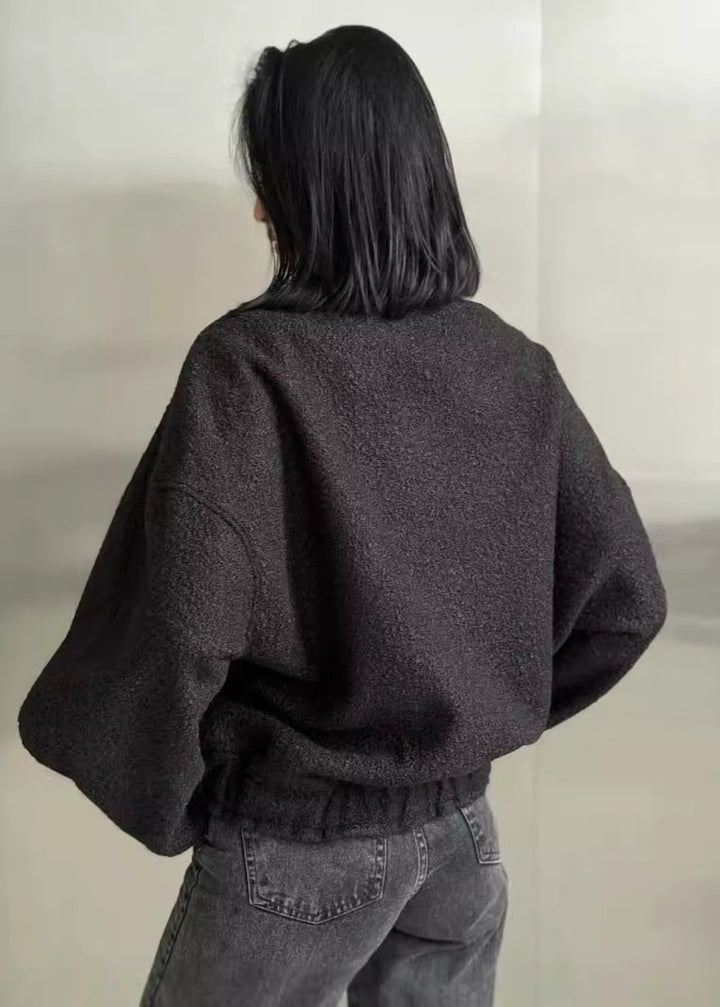 Stilla | Oversized Fleece Trykknapjakke