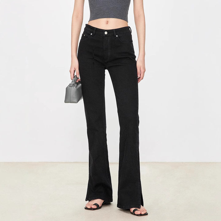 Kvinder bootcut jeans i vintage stil med høj talje Stilla