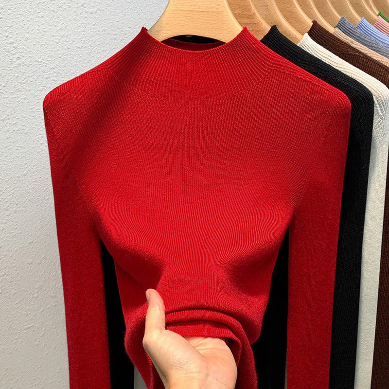 Dame Figurtilpasset Turtleneck-overdel i ribstrik Stilla