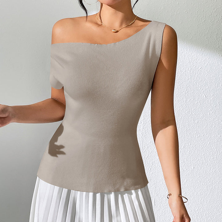 Dame Off-Shoulder Body med Ribstruktur Stilla