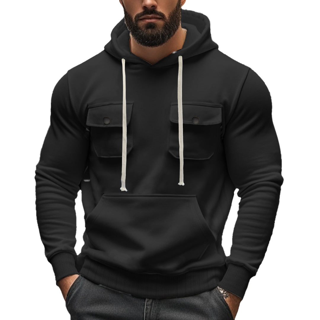 Herre mode sweatshirt med praktiske brystlommer og ribbede manchetter Stilla