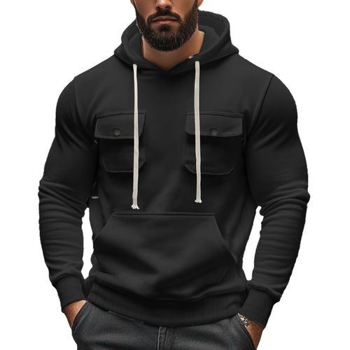 Herre mode sweatshirt med praktiske brystlommer og ribbede manchetter Stilla