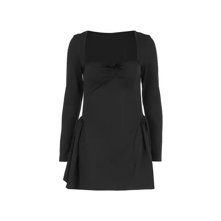 Femme Elegant Mini Kjole med lange ærmer Stilla