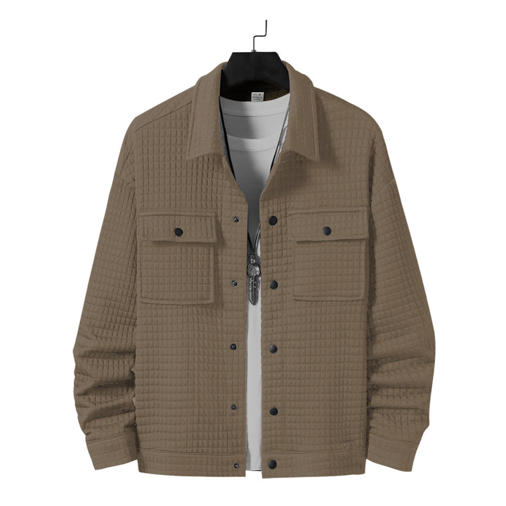 Herrer afslappet Overshirt-jakke med struktureret design og praktiske brystlommer Stilla