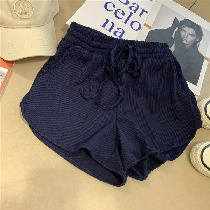 Dame Rib-høj talje-lounge-shorts Stilla