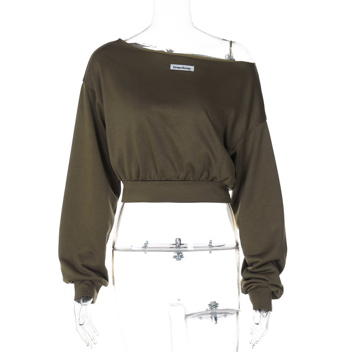 Dame Crop Sweatshirt med figursyet design og bred pasform Stilla
