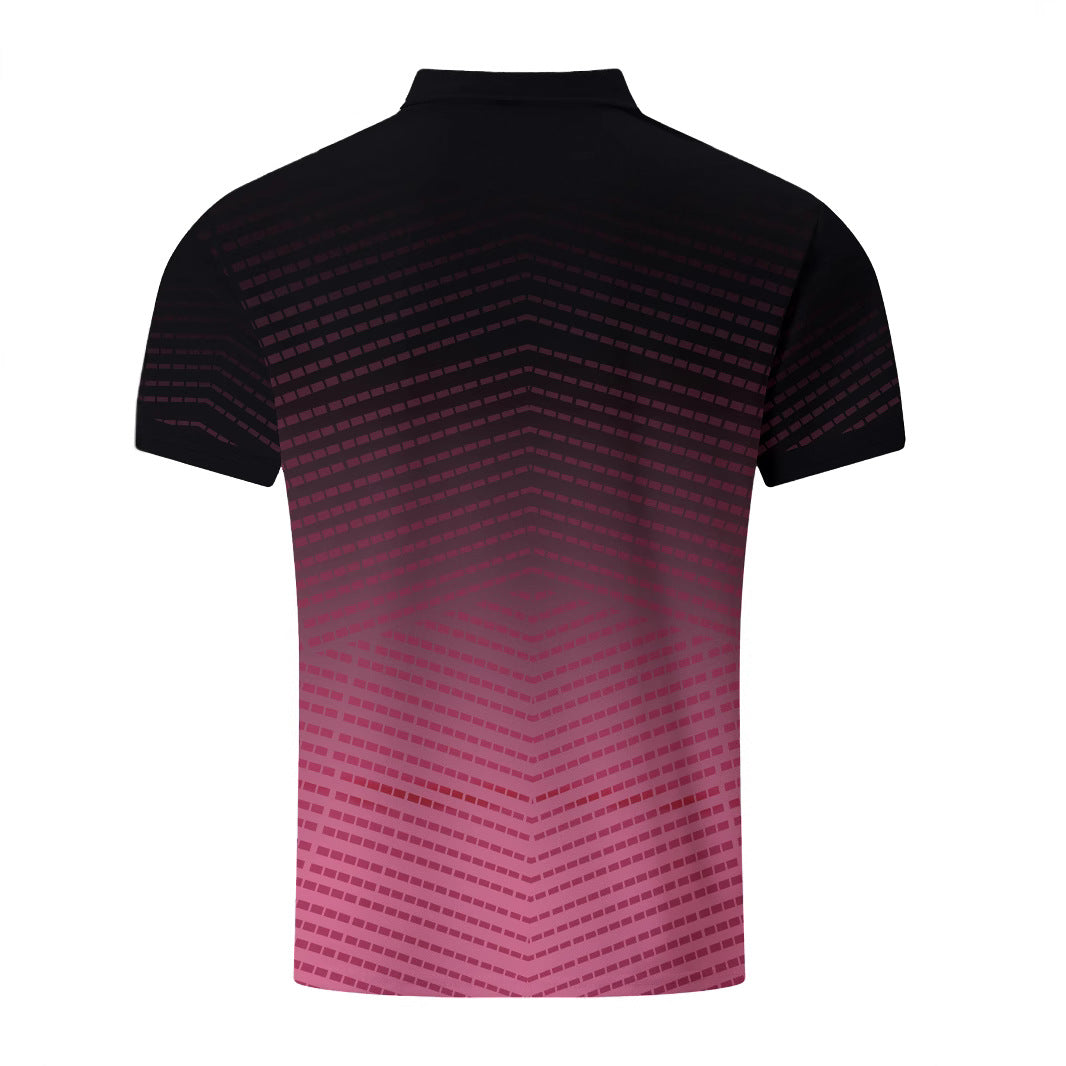 Herrer polo-shirt med moderne farvegradient og grafisk design Stilla
