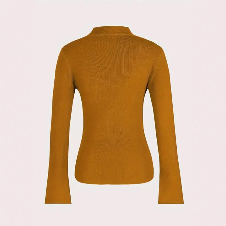 Kvindernes Chic Strik Top med Alsidige Knapdetaljer Stilla