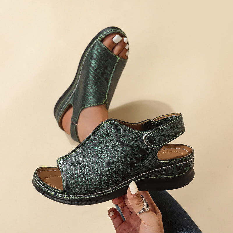 Dame Fjedervægt Sling-sandaler med moderigtigt Cut-Out-design og komfortabelt fodseng Stilla