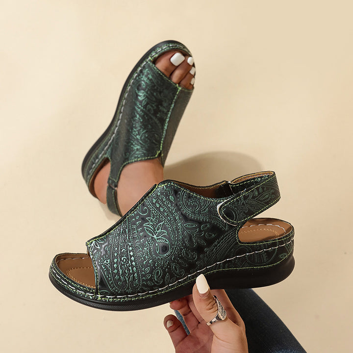 Dame Fjedervægt Sling-sandaler med moderigtigt Cut-Out-design og komfortabelt fodseng Stilla