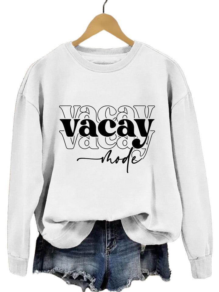 Kvinders sweatshirt med afslappet tekst og afslappet pasform Stilla
