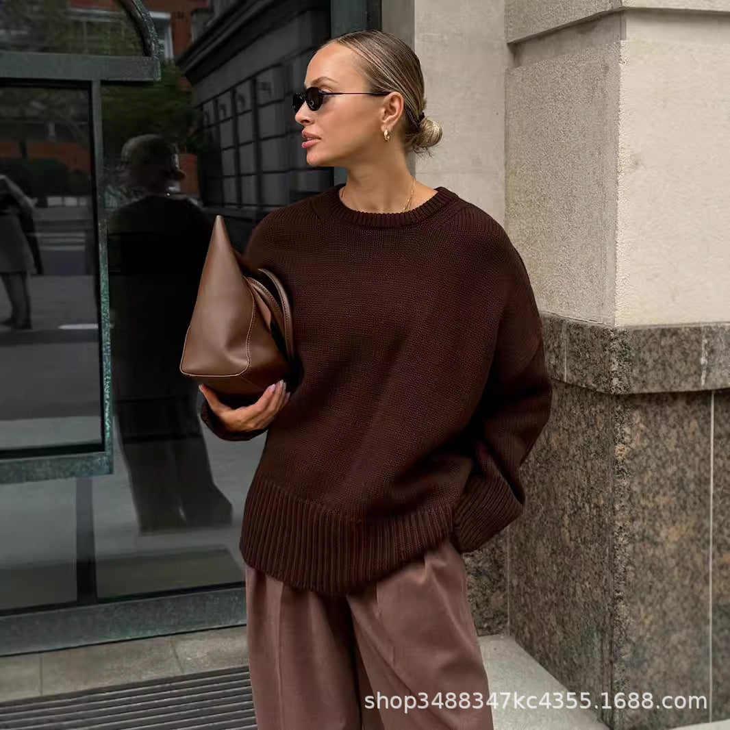 Femme Oversize Chunky Strikpullover Stilla