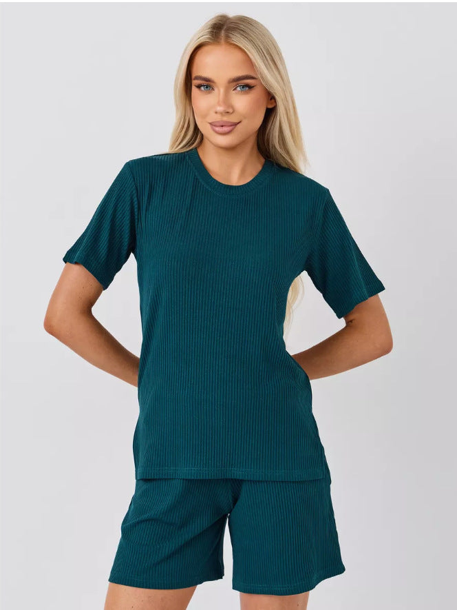 Dame komfortabelt og stilfuldt fritids-outfit med ribstruktur Stilla