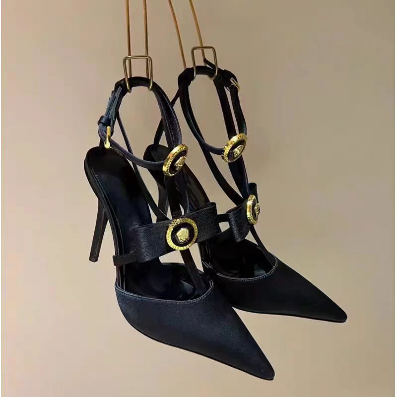 Femme High-Fashion Slingback Stiletto-hæle med dekorative udsmykninger Stilla