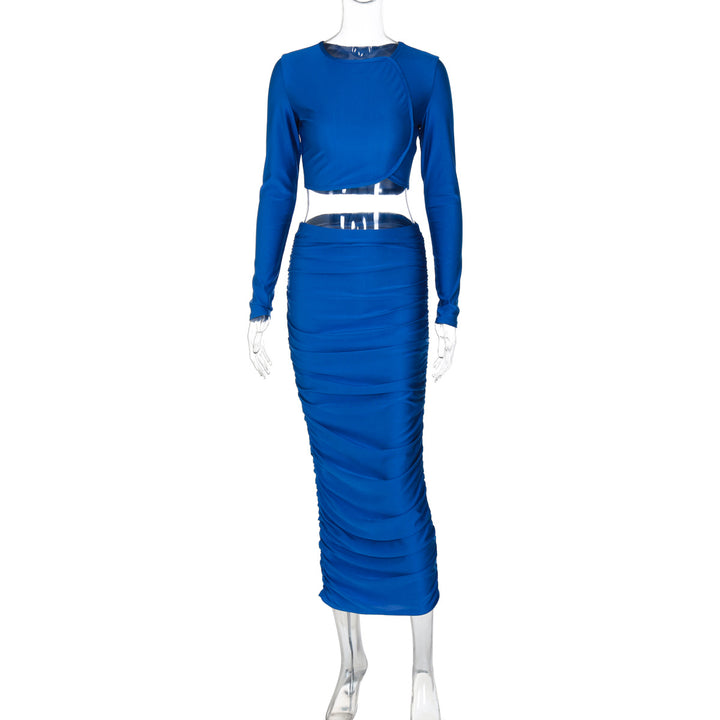 Dame Figurvenligt Kjole med raffineret Ruffle design og lang arm Stilla