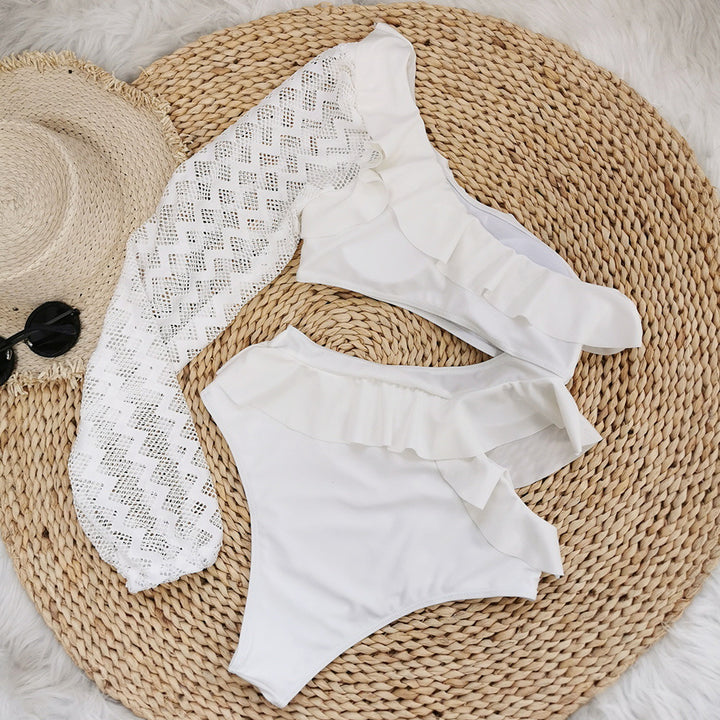 Dame Bikini-sæt med raffineret flæse design og elegant gennemsigtighed Stilla