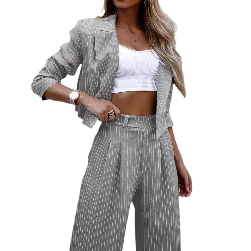 Dame Elegant og moderne Striped jakkesæt Stilla