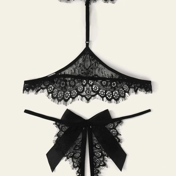 Dame Romantisk Blonde-Bralette og Tanga-Sæt Stilla