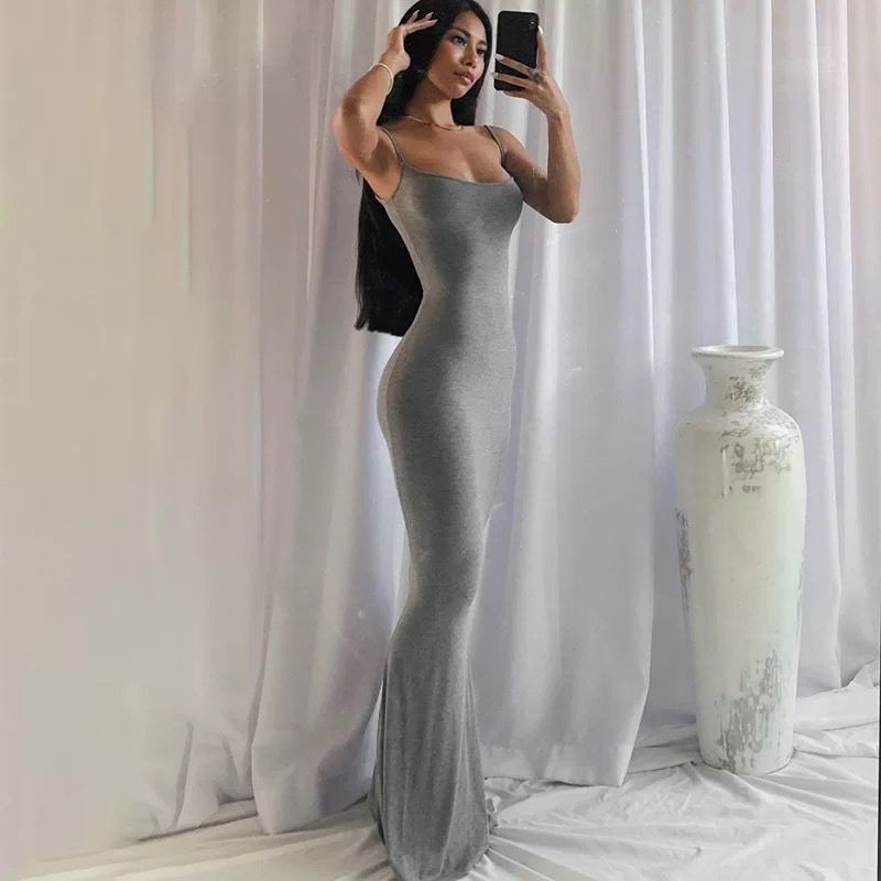 Dame Elegant Slip Maxi Kjole Stilla