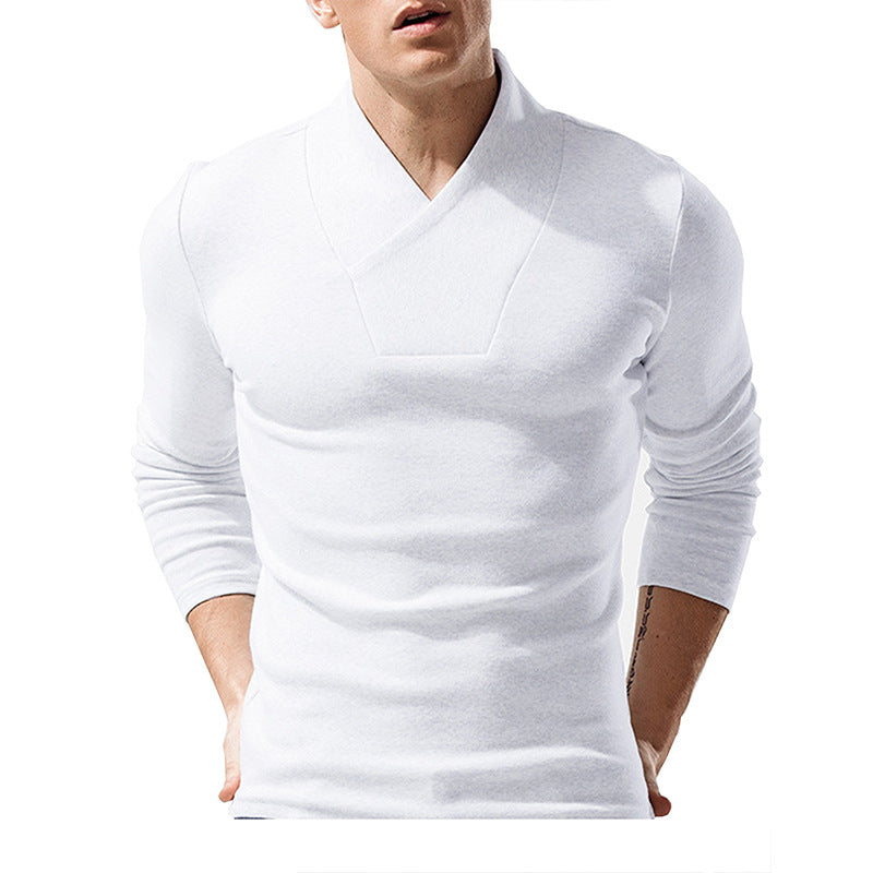 Herrer Sweater med moderne krave og fin struktur Stilla