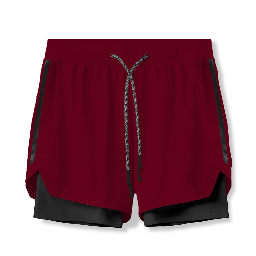 Damer Sportslige Dobbelt-shorts med integreret kompressionsunderbukser og elastisk talje Stilla