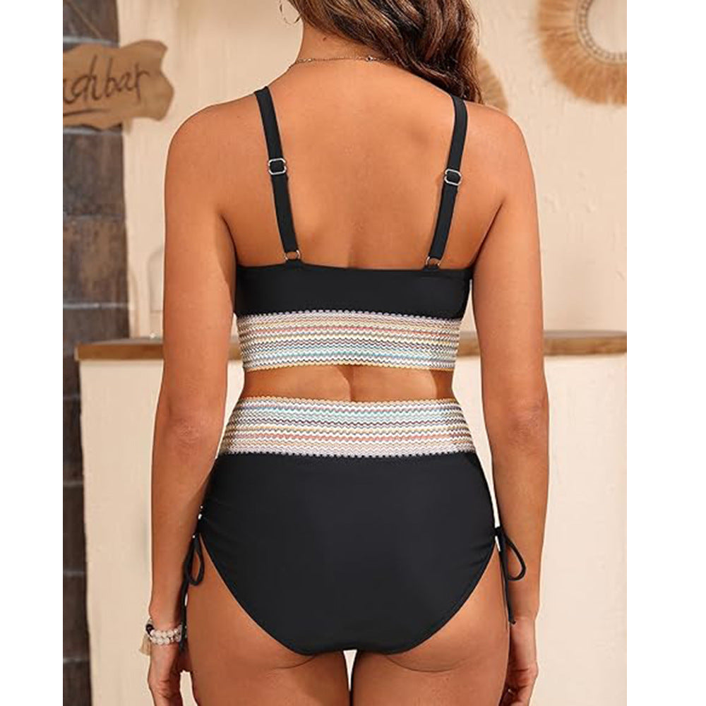 Dame bikini-sæt med justerbar linning og elegant overdel Stilla