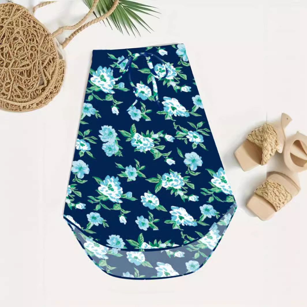 Dame Floral Trykt Nederdel i elegant Snit Stilla
