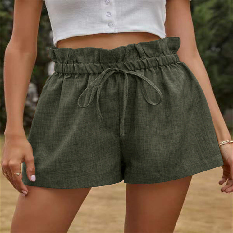 Dame Afslappede Elastiske Talje Fritids Shorts Stilla