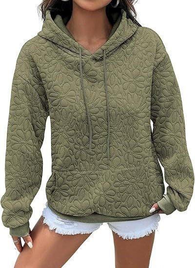 Dames fashion sweatshirt med tekstureret blomsterdesign Stilla