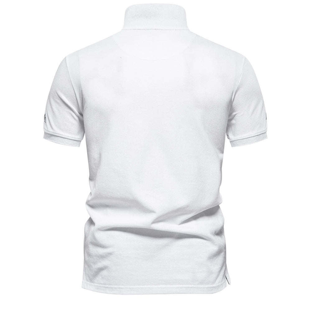Herrer Poloshirt med raffineret strukturmønster og modisch krave Stilla