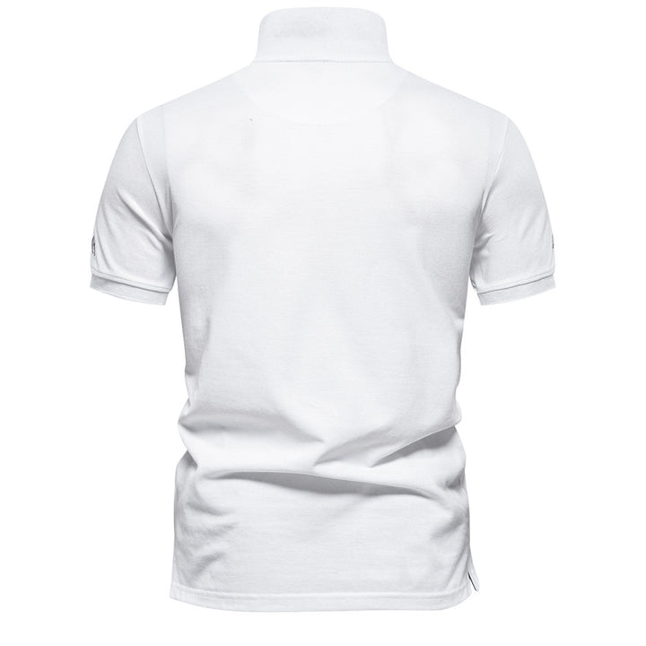 Herrer Poloshirt med raffineret strukturmønster og modisch krave Stilla