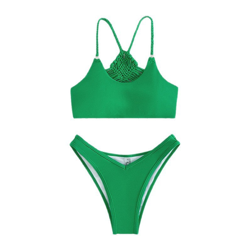Dame Højskåret Bikini med justerbare stropper Skovae
