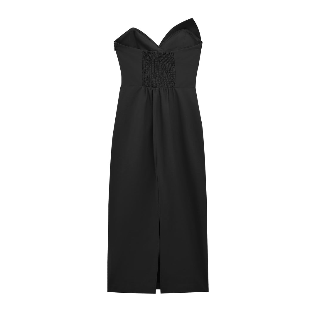 Dame Strapless Bodycon Kjole med Overdimensioneret Sløjfe-Detalje Stilla